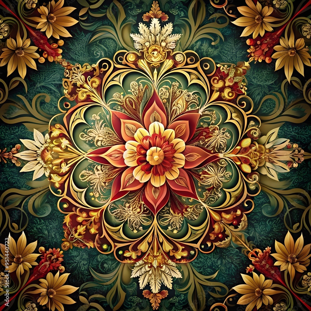 ornamental floral background with rich details ornamental floral background with rich details