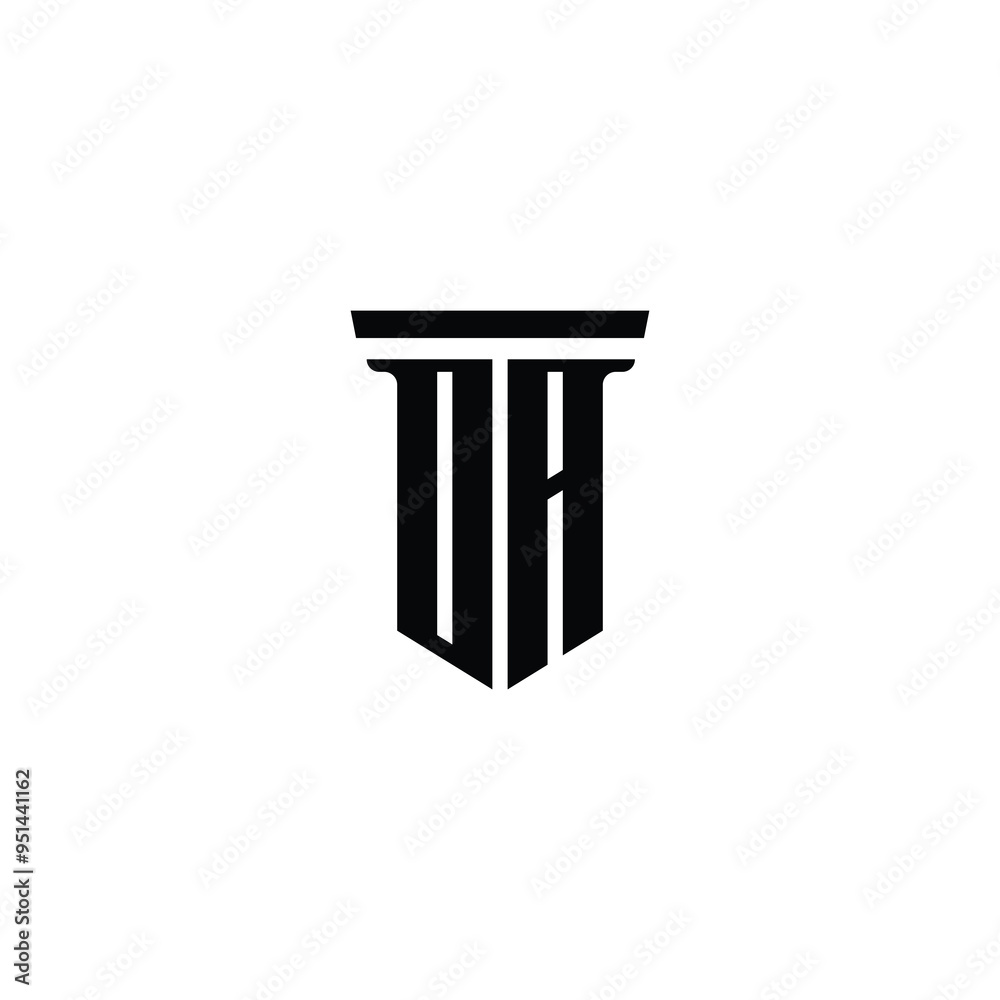 DA monogram logo design letter text name symbol monochrome logotype alphabet character simple logo DA monogram logo design letter text name symbol monochrome logotype alphabet character simple logo