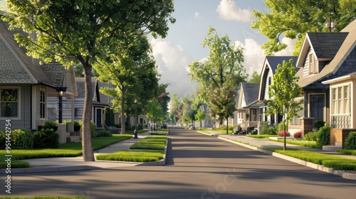 A Peaceful Suburban Street