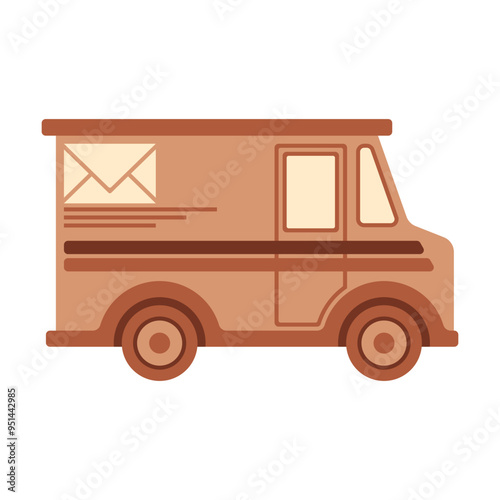 Package Delivery Car Illustration