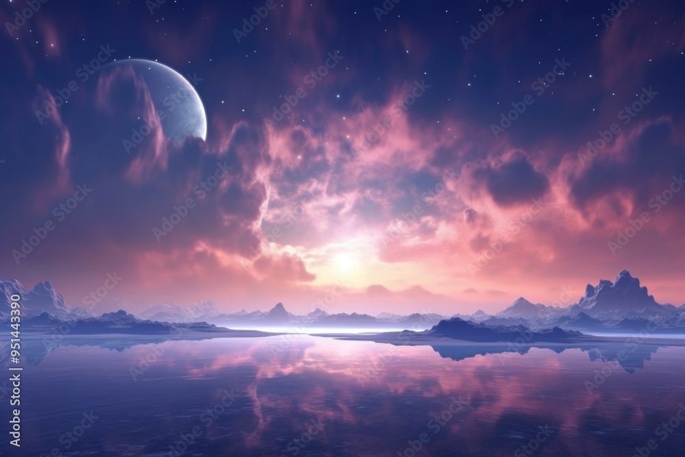 Nebula landscape astronomy panoramic. Nebula landscape astronomy panoramic.