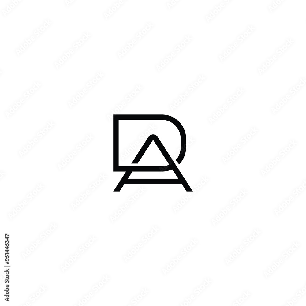 DA monogram logo design letter text name symbol monochrome logotype alphabet character simple logo DA monogram logo design letter text name symbol monochrome logotype alphabet character simple logo