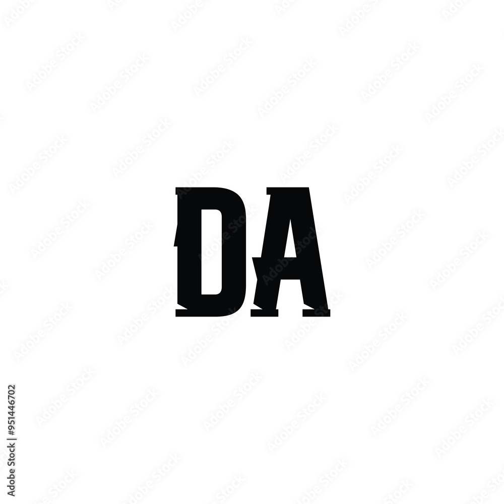 DA monogram logo design letter text name symbol monochrome logotype alphabet character simple logo DA monogram logo design letter text name symbol monochrome logotype alphabet character simple logo