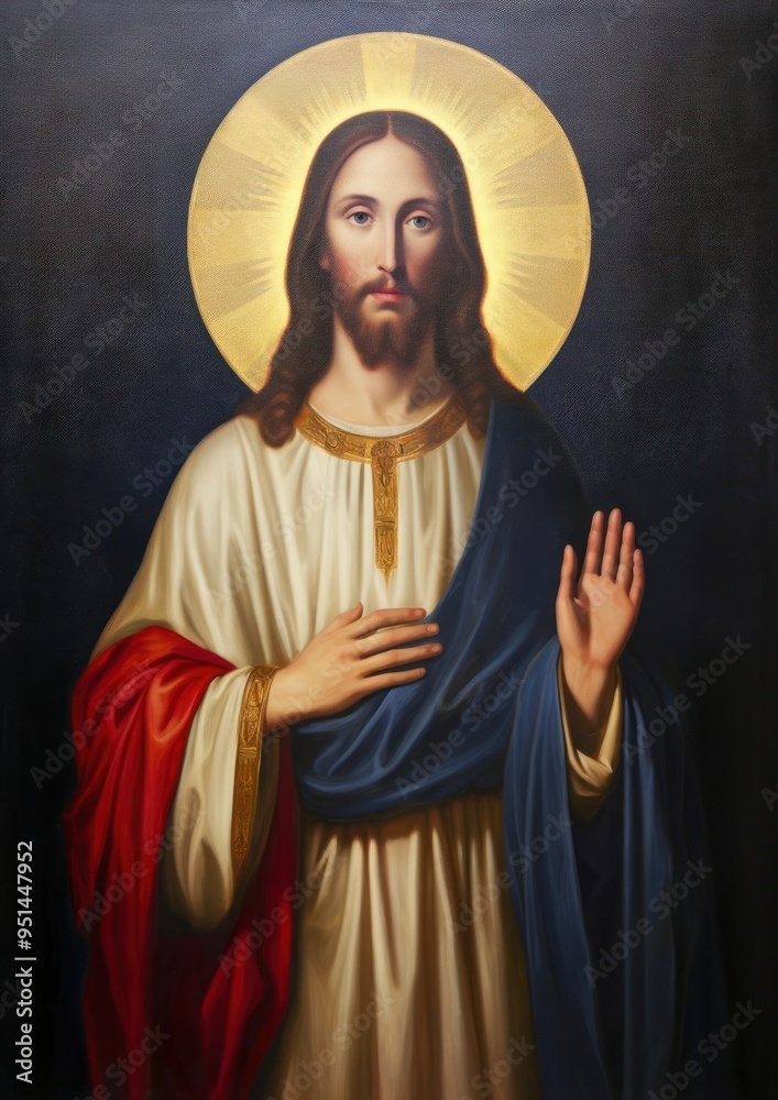 Fototapeta premium Full body of jesus painting art photography.