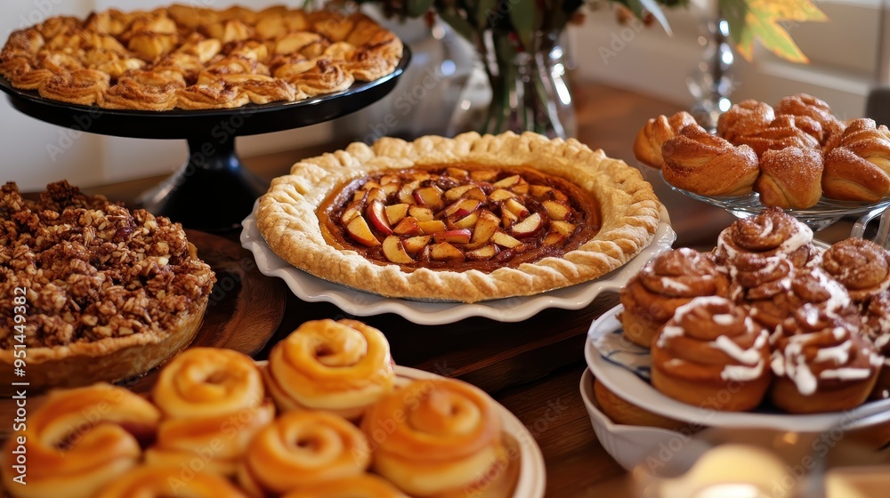 Delightful Display of Homemade Pies and Pastries Delightful Display of Homemade Pies and Pastries