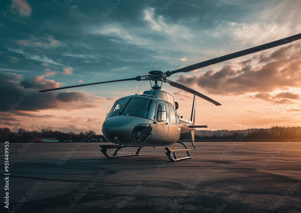helicopter on the ground