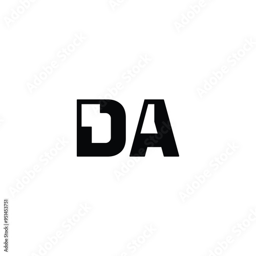 Free Download DA monogram logo design letter text name symbol monochrome logotype alphabet character simple logo - GFXLoad