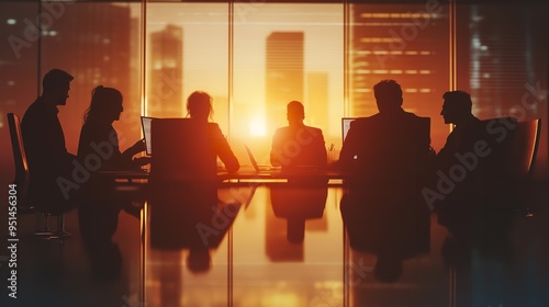 a group of employees are sitting in a meeting and listening to what their boss is saying about business in the organization in the small meeting room, generative AI