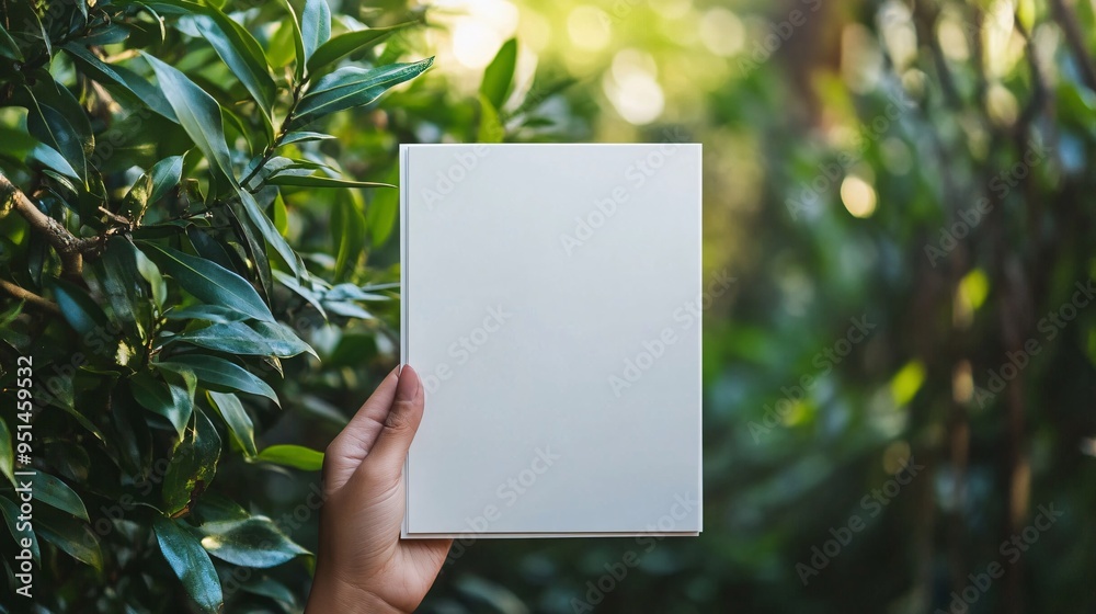 Mockup of hand holding blank white magazine with clear cover template
Mockup of hand holding blank white magazine with clear cover template