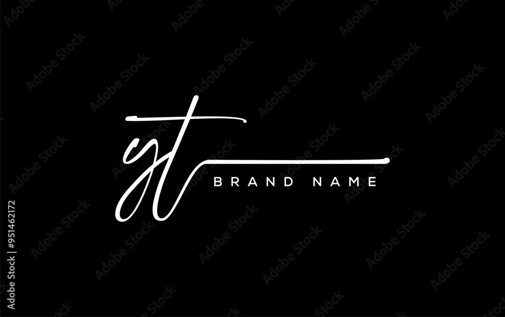 YT letter beauty handwriting vector logo. YT letter beauty handwriting vector logo.