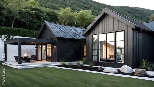 Minimalist Black Cabin House