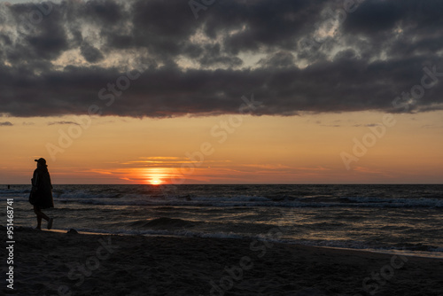 Sunset at beachs photo