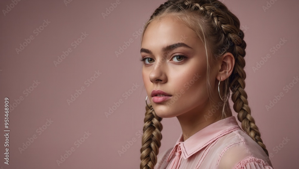 A woman with long hair A woman with long hair