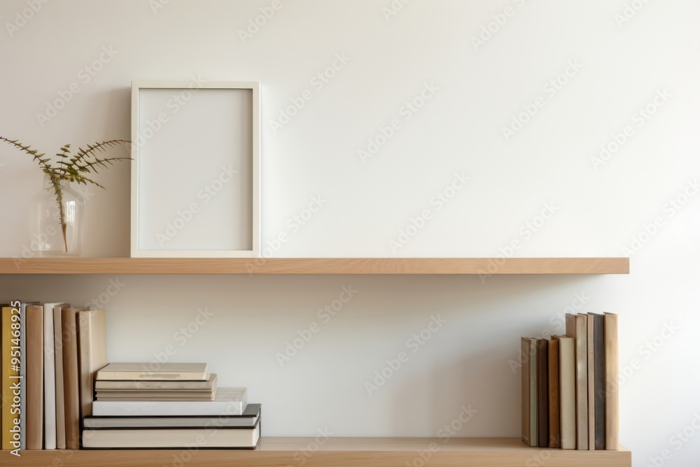 Fototapeta premium Shelf furniture bookshelf bookcase.