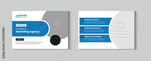 Corporate marketing agency postcard business Layout Eddm template