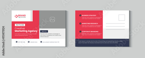 Corporate marketing agency postcard business Layout Eddm template