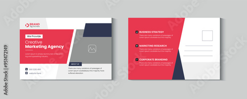 Corporate marketing agency postcard business Layout Eddm template