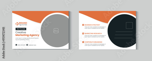 Corporate marketing agency postcard business Layout Eddm template