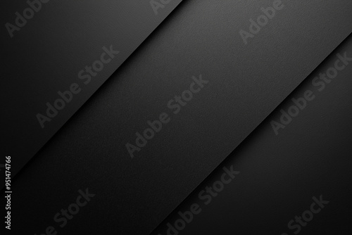 3D techno abstract black background of lines and stripes, geometric shape, banner