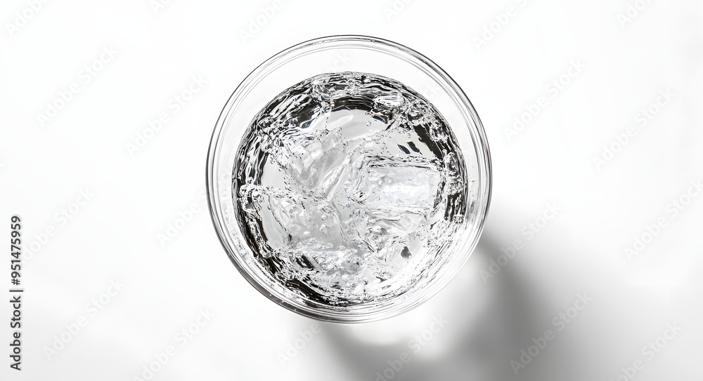 Top-Down View of an Empty Plastic Cup with Water, Highlighting the Clear, Simple Design and Transparency of the Cup, Ideal for Illustrating Basic Drinkware Concepts, Minimalist Aesthetics, and Beverag Top-Down View of an Empty Plastic Cup with Water, Highlighting the Clear, Simple Design and Transparency of the Cup, Ideal for Illustrating Basic Drinkware Concepts, Minimalist Aesthetics, and Beverag