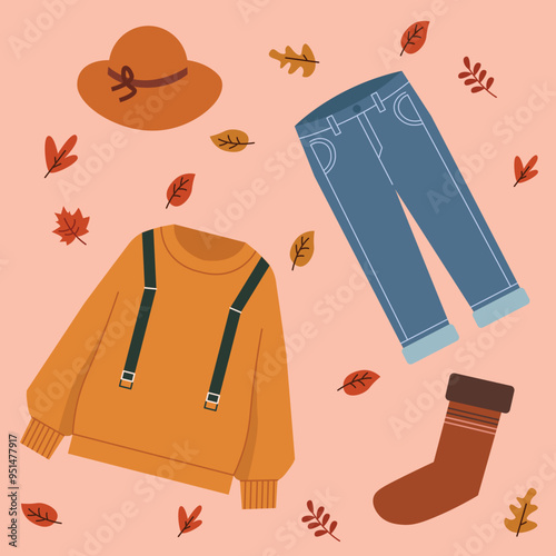 Autumn fashion illustration