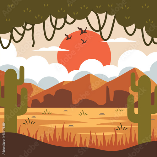 Exploring Africa Illustration
