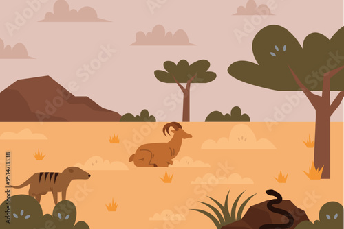 Exploring Africa Illustration