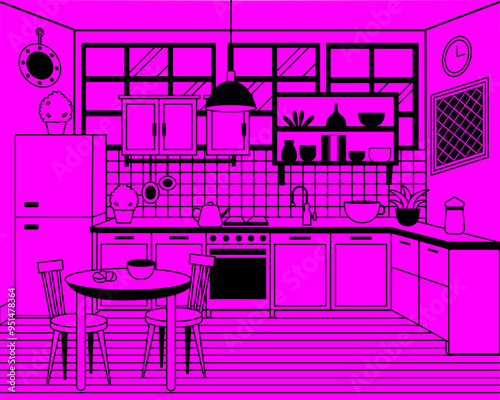 interior design room illustration