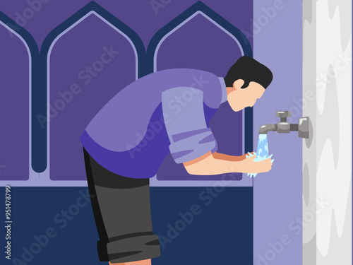 illustration explore islamic religious worship activities photo