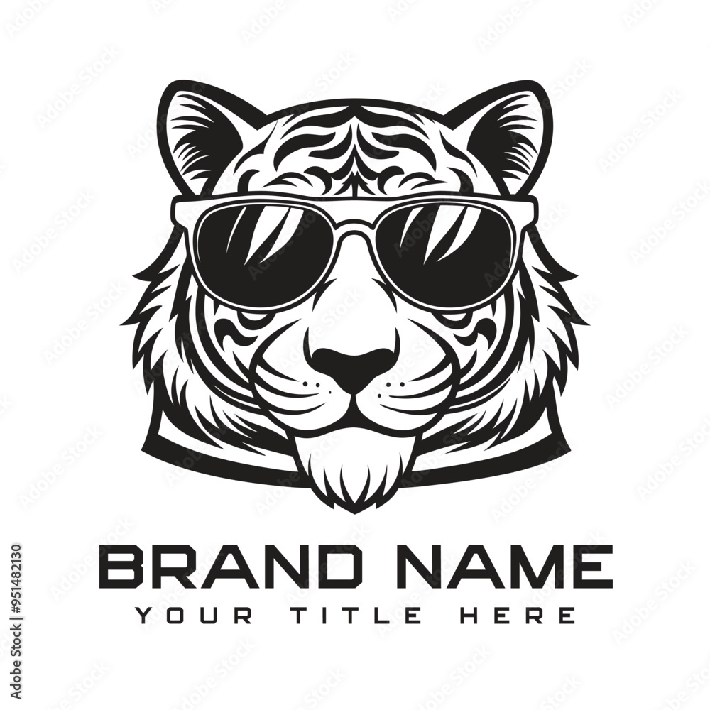 Simple minimalist tiger head wild animal logo vector illustration template design Simple minimalist tiger head wild animal logo vector illustration template design