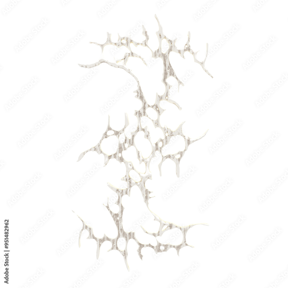 Fototapeta premium 3d cybersigilism white bones texture element