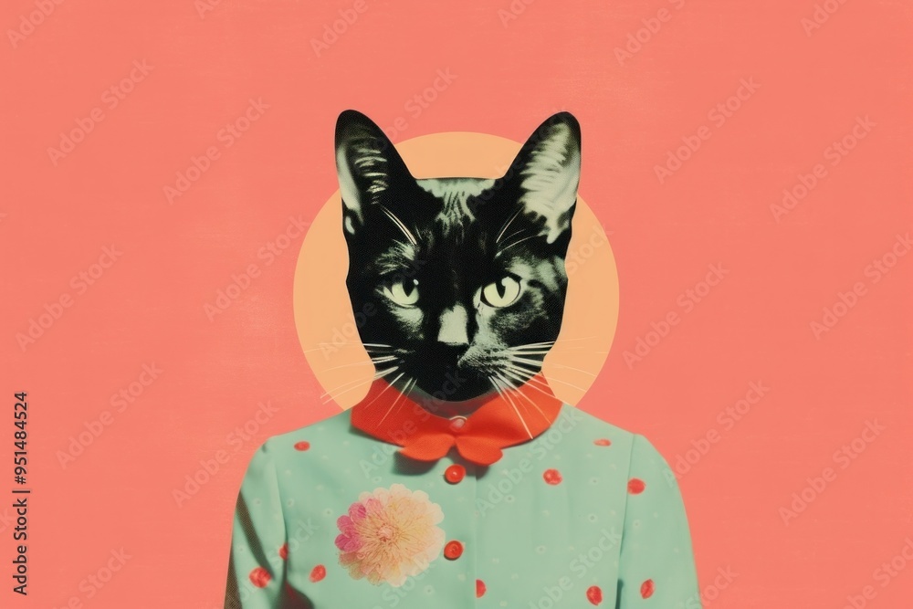 Obraz premium Cat pattern animal mammal.