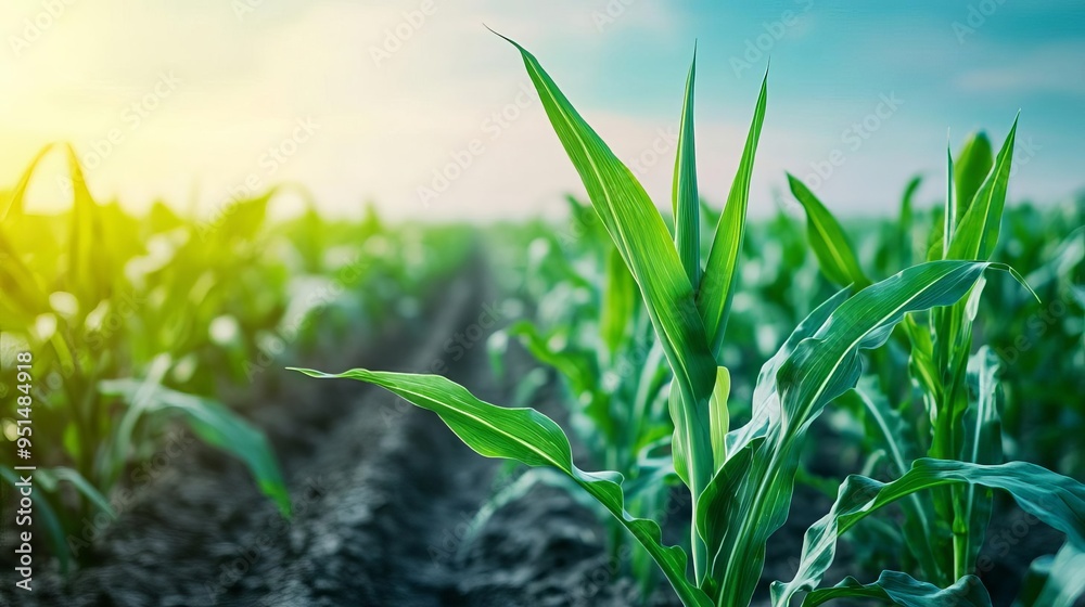 Obraz premium Genetically modified crops with increased tolerance to environmental stress, climate-resilient agriculture, biotech farming