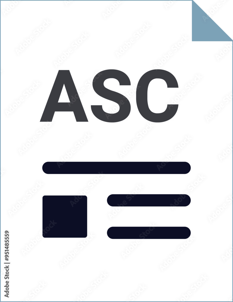 ASC with deep and minimal colors and folded icon ASC with deep and minimal colors and folded icon