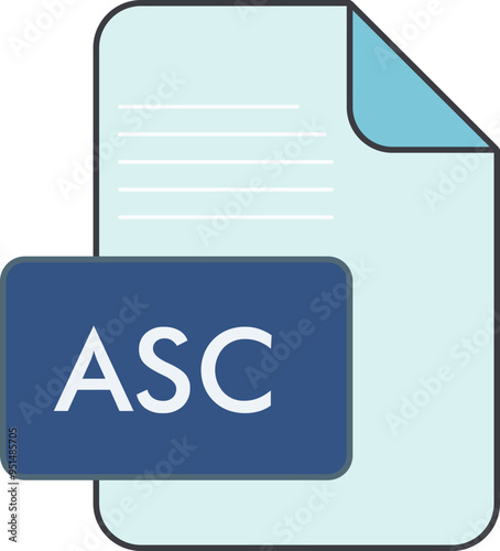 ASC File extension icon little dot and color fill
