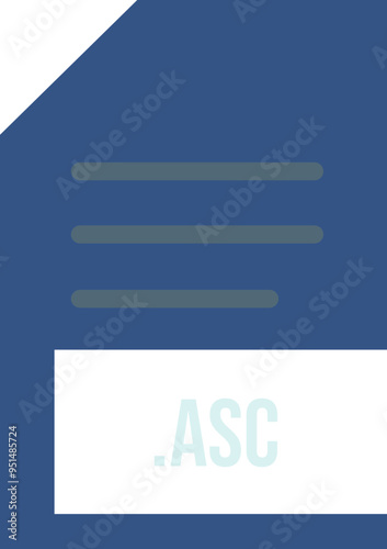 ASC File extension icon minimal colro fill