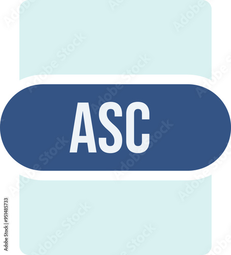 ASC File extension icon rounded and color fill