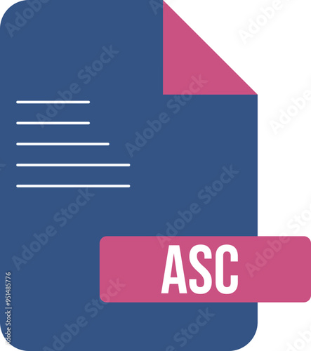 ASC File extension icon with symbol