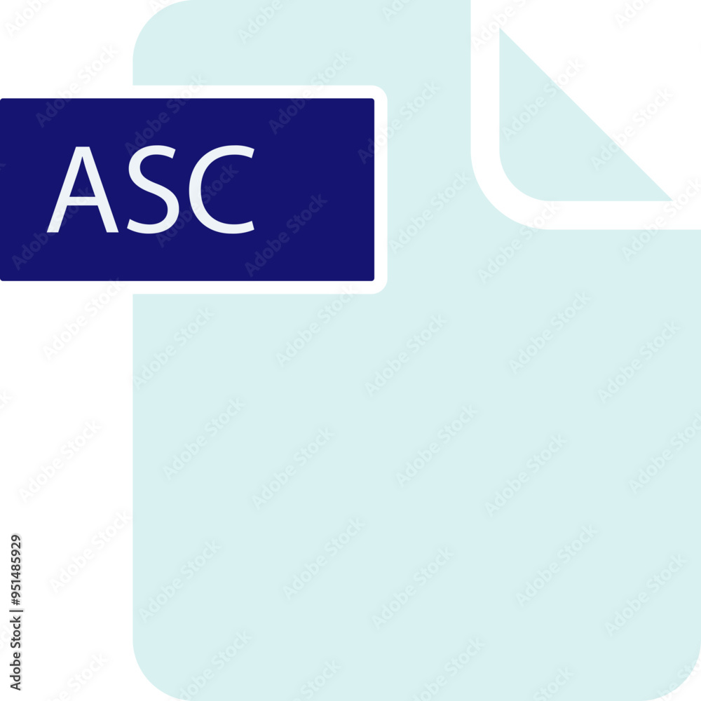 ASC File format icon rounded shapes and spacing ASC File format icon rounded shapes and spacing