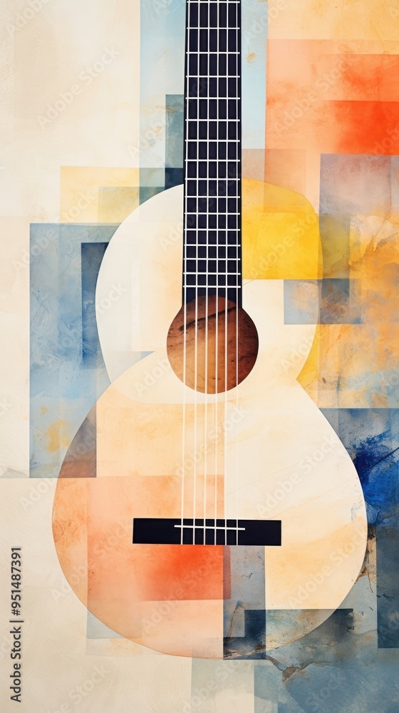 Fototapeta premium Guitar abstract performance backgrounds.