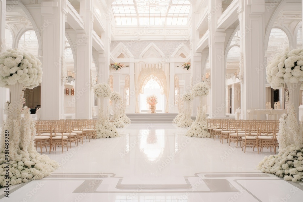 Fototapeta premium Wedding aisle architecture celebration.
