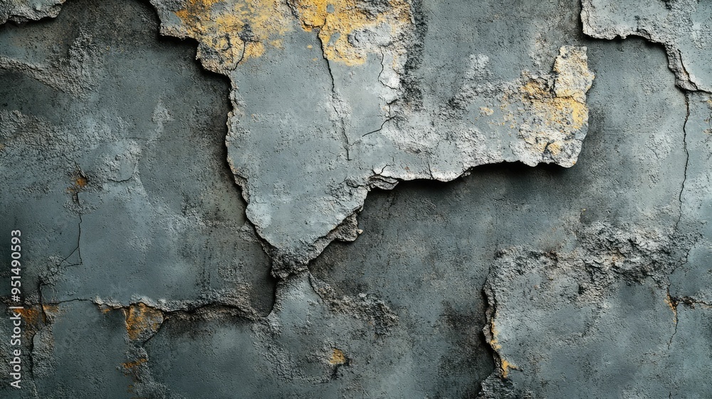 Cracked and Weathered Concrete Wall Cracked and Weathered Concrete Wall