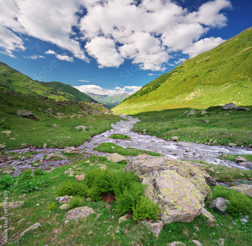 River in mountain valley.