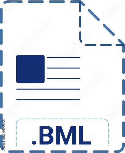 BML File icon minsk dashed rounded outline photo