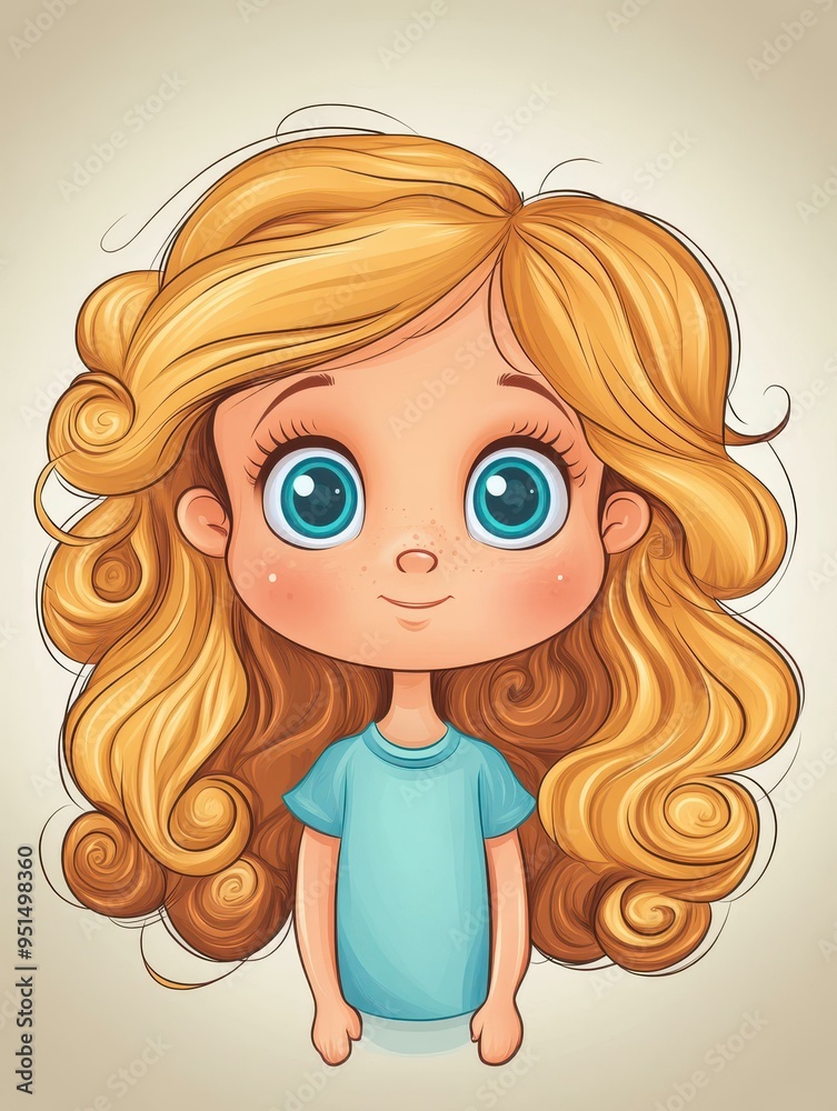 Adorable minimal vector art of a little girl, capturing charm with vibrant colors and playful style in motion graphics. Adorable minimal vector art of a little girl, capturing charm with vibrant colors and playful style in motion graphics.