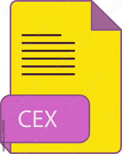 CEX file extension icon rounded lines and crisp corners photo