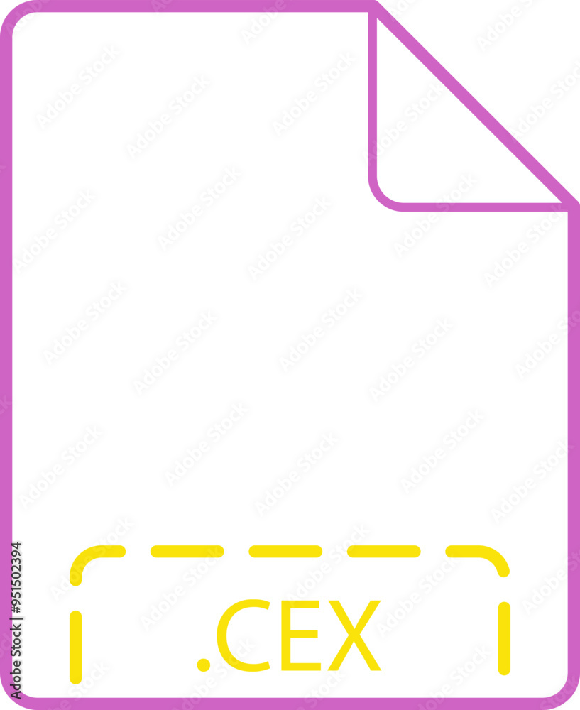 CEX File icon deep rounded outline CEX File icon deep rounded outline