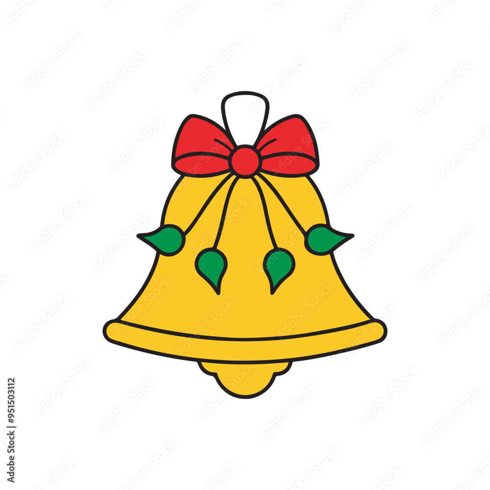 Merry Christmas Bell, Isolated christmas bell sketch icon Vector, christmas bell logo, christmas bell with ribbon white background. Merry Christmas Bell, Isolated christmas bell sketch icon Vector, christmas bell logo, christmas bell with ribbon white background.