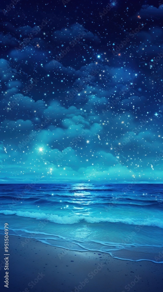 Sea night beach sky. Sea night beach sky.