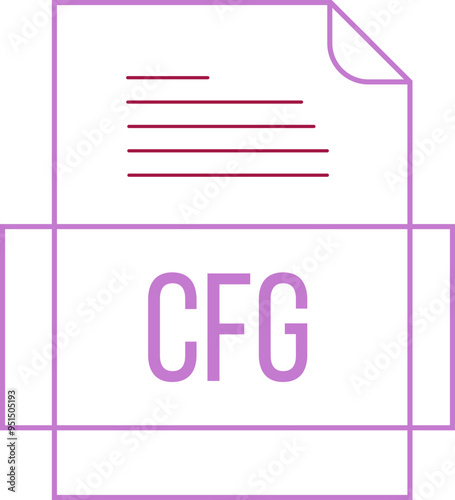 Wallpaper Mural CFG File icon crisp thick outline sharp corners Torontodigital.ca